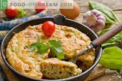 Omelet with curd and spinach