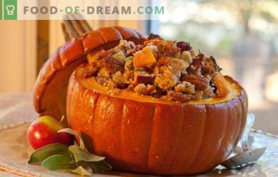 Who can be more beautiful - a dinner of pumpkin, baked whole. Sweet, cheese, vegetable and nourishing filling in a pumpkin, baked whole