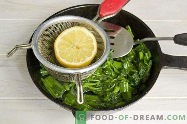 Spinach and green onion puree for the winter