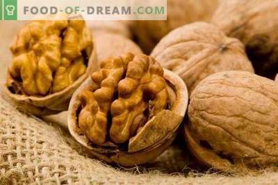 Walnut - description, properties, use in cooking. Recipes of dishes with walnuts.
