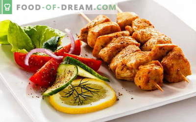 Chicken kebab - the best recipes. How to cook chicken skewers.
