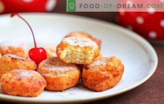 Cheese donuts - the unity of taste and benefit! Recipes cottage cheese donuts with holes and donuts, buns