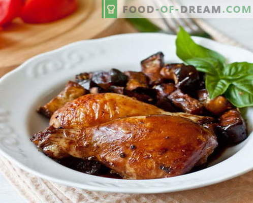 Eggplant chicken - the best recipes. How to properly and deliciously cook eggplant chicken.