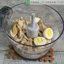 Simple chicken pate with eggs and vegetables