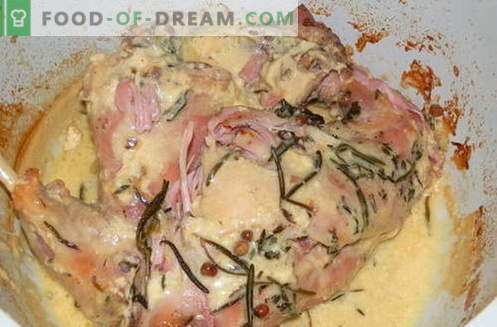 Braised rabbit - the best recipes. How to properly and tasty cook braised rabbit.