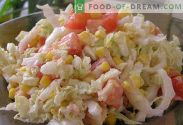 20 best Beijing cabbage salad recipes, cooking rules