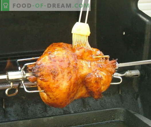 Spit chicken - the best recipes. How to properly and tasty cook chicken on a spit.