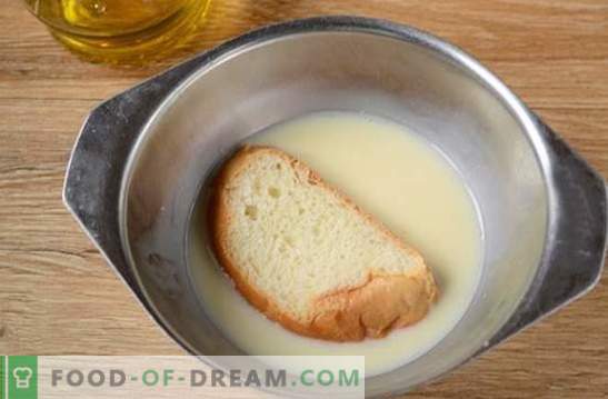 Croutons with milk in an egg: snack in five minutes! How to cook croutons with milk in an egg: a step-by-step photo-recipe