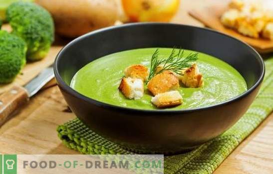 Broccoli puree soup - for health, mind and beautiful figure. Recipes for broccoli cream soups with cream, cheese, chicken, mushrooms