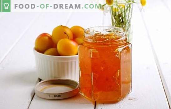 Cherry plum jam with orange - aroma of clockwork citrus! Recipes for various cherry plums jam with oranges