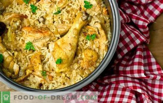 Chicken pilaf in a slow cooker: step by step. How to cook delicious chicken pilaf in a slow cooker: what else is added to it for taste