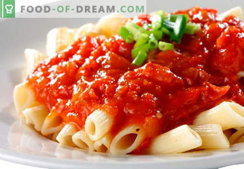 Sauce for pasta, rice, mashed potatoes, meatballs - the best recipes. Cooking properly meat, tomato, mushroom, chicken sauce.