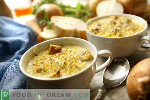 Onion soup - the best recipes. How to properly and tasty cook onion soup.