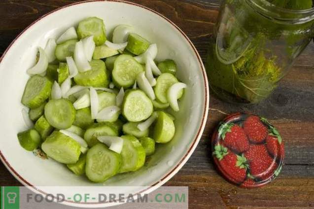 Pickled cucumbers with citric acid slices