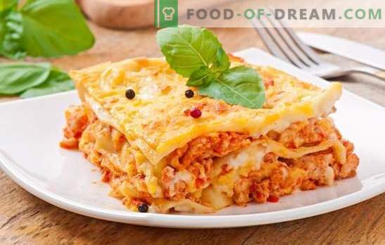 Lasagna Bolognese - dinner will be Italian! Popular recipes nourishing lasagna 
