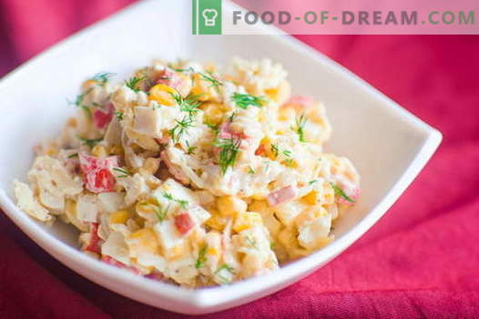 Crab salad - the best recipes. How to properly and tasty to cook a salad of crab sticks.