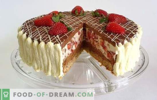 Chocolate cake with strawberries - a dream of a sweet tooth! Recipes amazing chocolate cakes with strawberries for homemade tea