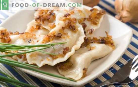 Lenten dumplings - cook at least every day! Various options of fillings for lean dumplings: sweet and salty