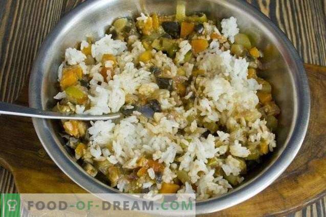 Vegetable salad with rice for the winter