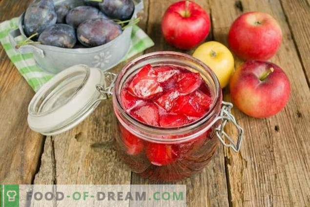 Plum jam with apples for the winter