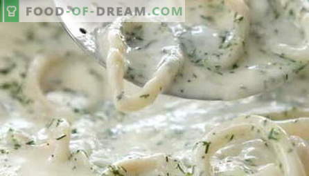 Squids in sour cream - the best recipes. How to properly and tasty cook squid in sour cream.
