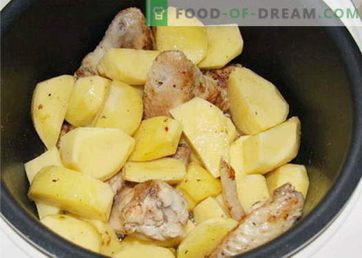 Chicken with potatoes in a slow cooker - the best recipes. How to properly and tasty cook in a slow cooker chicken with potatoes.