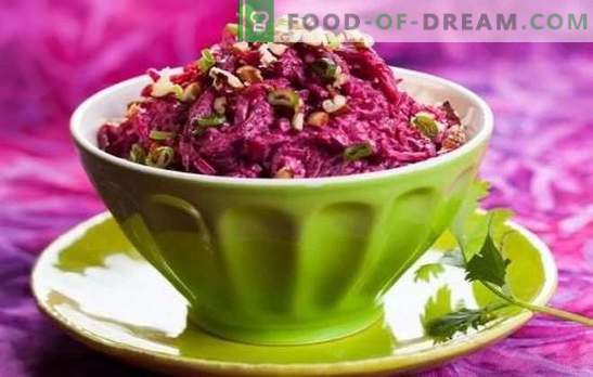 Salads from beet with mayonnaise: not useful? Recipes for beet salads with mayonnaise and eggs, fish, mushrooms, beans, nuts, liver