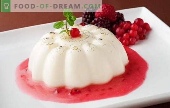 Jelly from sour cream - indulge in healthy sweets! Sour cream jelly recipes with vanilla, cocoa, fruit, curd, chocolate