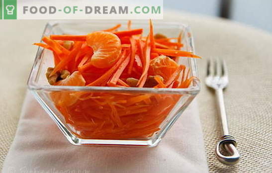 Vitamin carrot salad: the taste and benefits of a simple meal. Recipes for vitamin carrot salad: dessert or snack bar