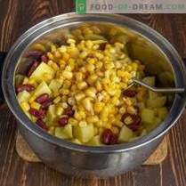 Mexican soup with corn and beans - simple and affordable