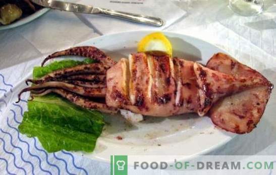Grilled squids - seafood in a new version! Different recipes for savory, tender and fragrant grilled squid