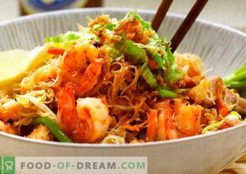 Rice noodles - the best recipes. How to properly and tasty cook rice noodles at home.