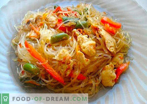 Rice noodles - the best recipes. How to properly and tasty cook rice noodles at home.