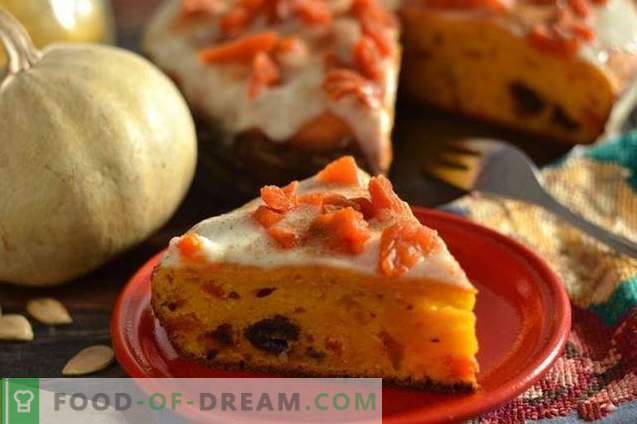 Pumpkin Pie on Kefir with Dried Fruits