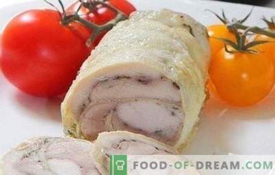 Roll of chicken legs will decorate and diversify any table. Cooking chicken rolls: a process worth learning