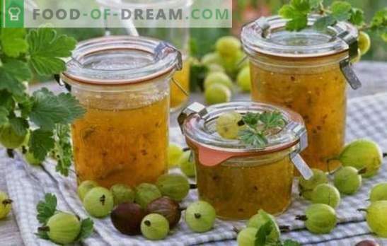 Prepare gooseberries: jam for the winter with oranges, nuts, raspberries, currants, bananas. The best recipes for gooseberry jam for the winter