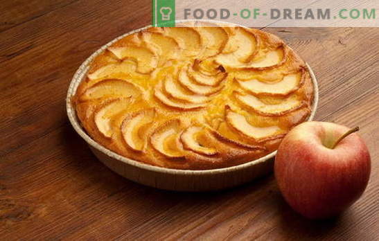 A simple and fast pie with apples, oranges, cottage cheese. The best recipes for a simple pie with apples for a quick hand