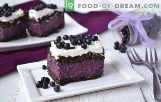 Cake with blueberries is fantastic! Recipes for different cakes with blueberries: with and without pastries, jelly, cottage cheese, chocolate