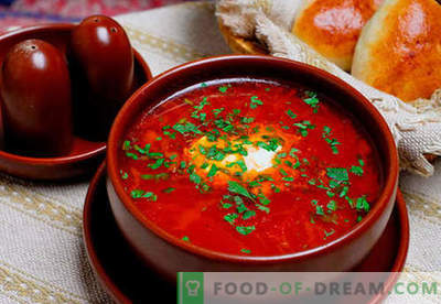 Borsch green, red, lean, Ukrainian - the best recipes. How to properly and tasty cook soup with beans, mushrooms, sorrel in a slow cooker.