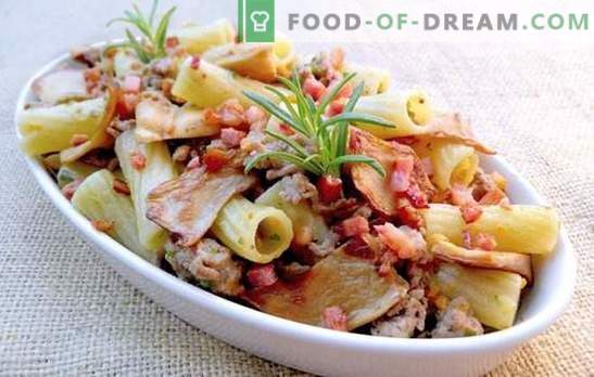 Pasta with pork in all its glory! Recipes for baked and fried pasta and pasta with pork