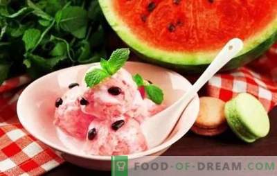 Watermelon ice cream - summer coolness! The best recipes for watermelon ice cream with cream, milk, yogurt, melon, bananas