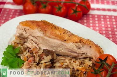 Chicken stuffed with rice - the best recipes. How to properly and tasty cook stuffed rice chicken.