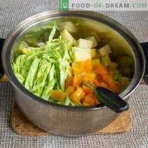 Simple cabbage soup from early cabbage