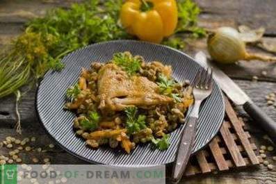 Lentils with chicken
