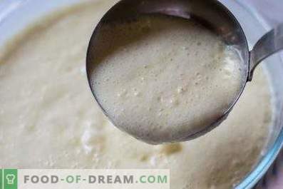 Dough for pancakes with milk
