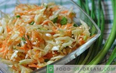 Salads with cabbage and vinegar