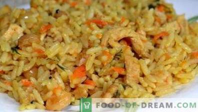 Chicken pilaf in a multicooker