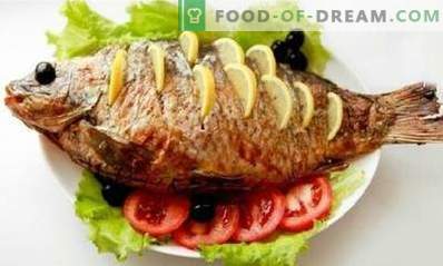 Carp baked in the oven