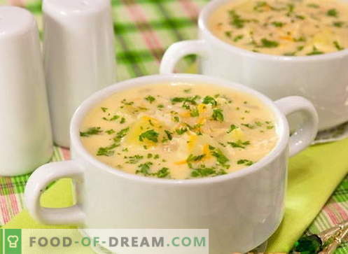 Cheese soup - the best recipes. How to properly and cook cheese soup.